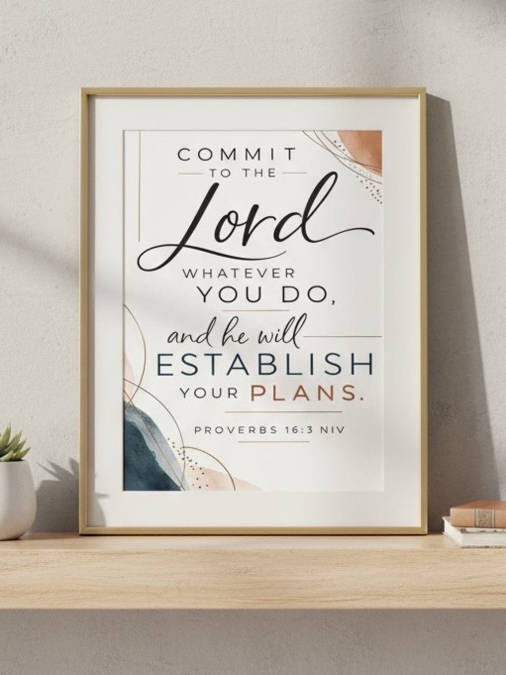DDS Art Print, 8x10, Bible Verse, Paper Print, Unframed, Boho Series